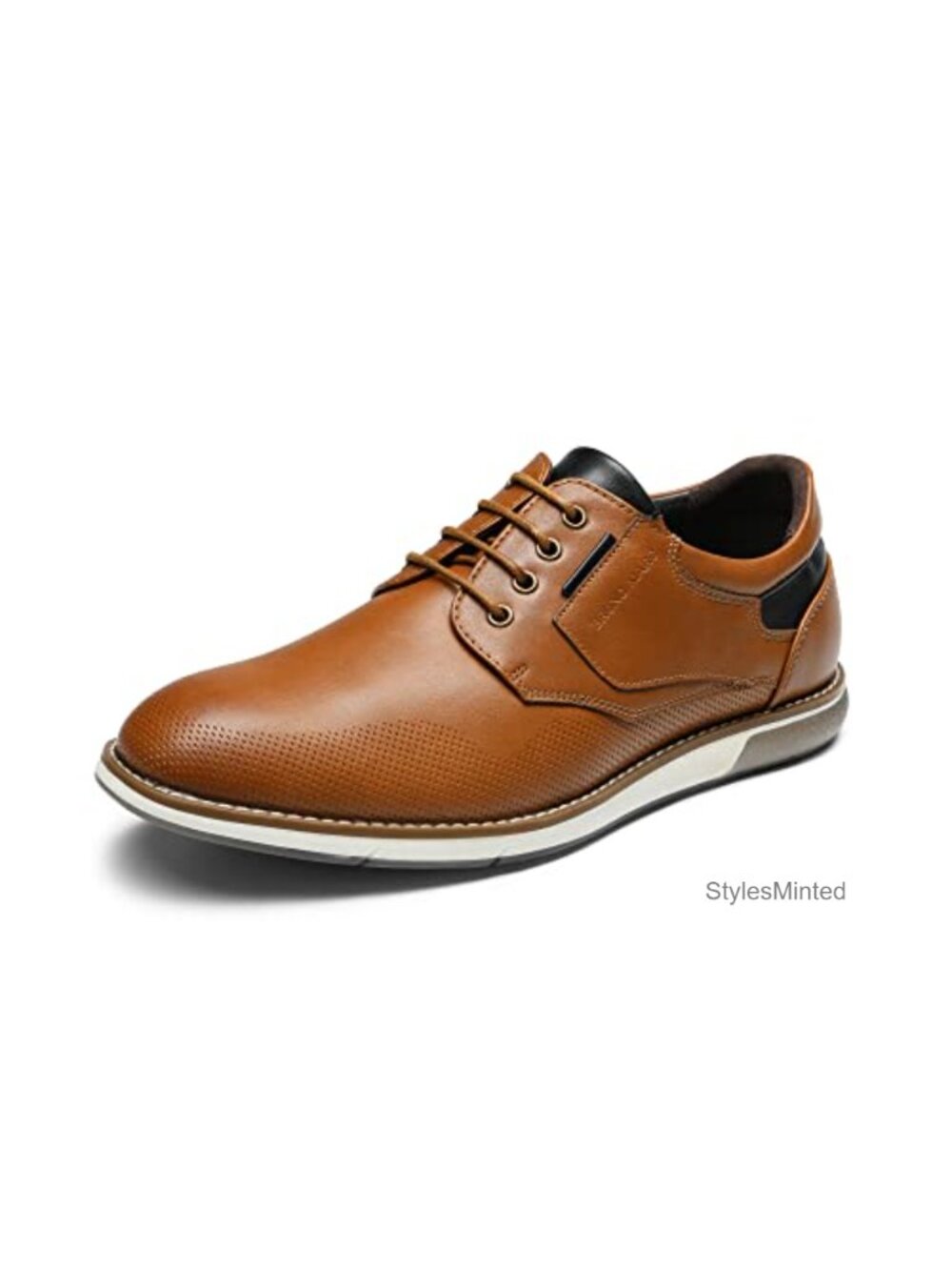 Men's Faux Leather Oxford Dress Sneakers Comfortable Business Casual Shoes